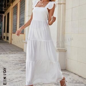 SHEIN white long dress xs